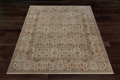 Haji Jalili White Square Hand Knotted 10 X 10  Area Rug 151-18331 Image 4