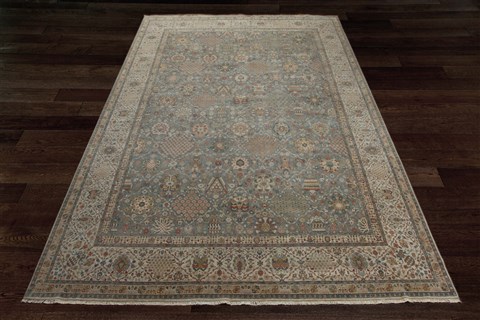 Haji Jalili Blue Square Hand Knotted 10 X 10  Area Rug 151-18332 Image 16