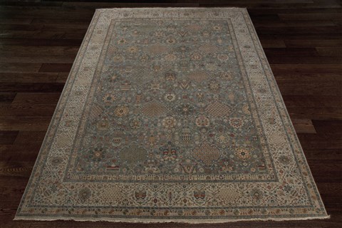 Haji Jalili Blue Square Hand Knotted 10 X 10  Area Rug 151-18332 Image 4