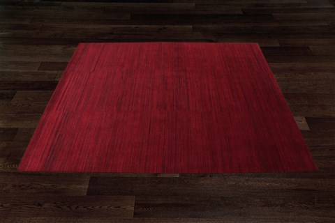 Indo-Nepal Red Hand Knotted 80 X 100  Area Rug 151-18336 Image 7