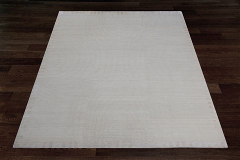Modern Grey Hand Knotted 80 X 100  Area Rug 151-18338 Image 8