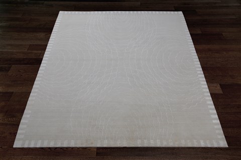 Modern Grey Hand Knotted 80 X 100  Area Rug 151-18338 Image 12