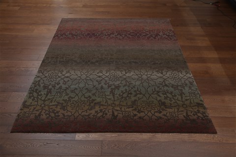 Indo-Nepal Multicolor Hand Knotted 80 X 100  Area Rug 151-18341 Image 8