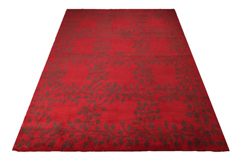 Indo-Nepal Red Hand Knotted 100 X 140  Area Rug 151-18344 Image 3