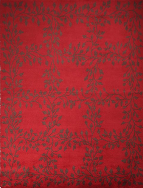 Indo-Nepal Red Hand Knotted 100 X 140  Area Rug 151-18344 Image 0