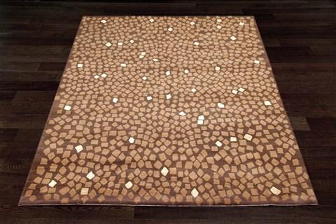 Modern Brown Hand Knotted 80 X 100  Area Rug 151-18348 Image 9