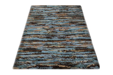 Modern Black Hand Knotted 60 X 80  Area Rug 151-18353 Image 1