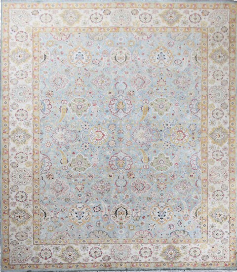 Kashan Blue Hand Knotted 810 X 117  Area Rug 151-18356 Image 0