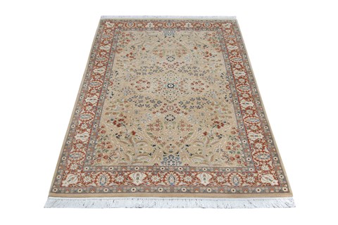 Pishavar White Hand Knotted 40 X 60  Area Rug 151-18358 Image 8
