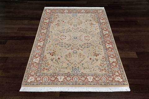 Pishavar White Hand Knotted 40 X 60  Area Rug 151-18358 Image 10