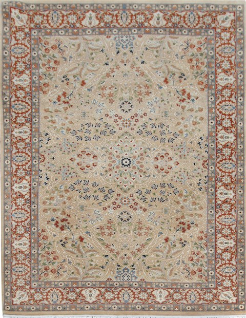 Pishavar White Hand Knotted 40 X 60  Area Rug 151-18358 Image 0