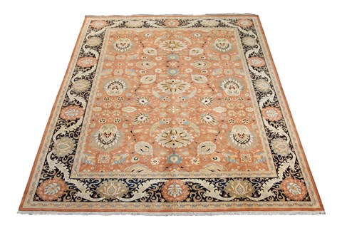 Heriz Orange Hand Knotted 100 X 140  Area Rug 151-18360 Image 6