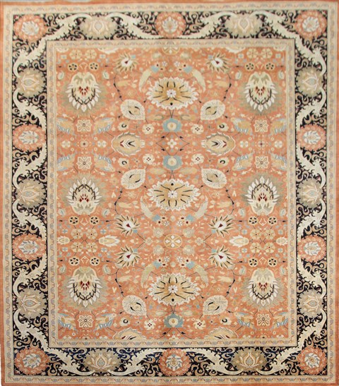 Heriz Orange Hand Knotted 100 X 140  Area Rug 151-18360 Image 0