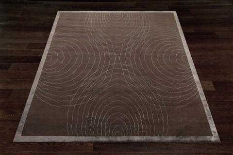 Modern Brown Hand Knotted 80 X 100  Area Rug 151-18364 Image 13