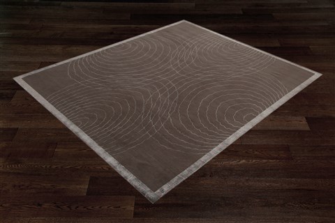 Modern Brown Hand Knotted 80 X 100  Area Rug 151-18364 Image 10