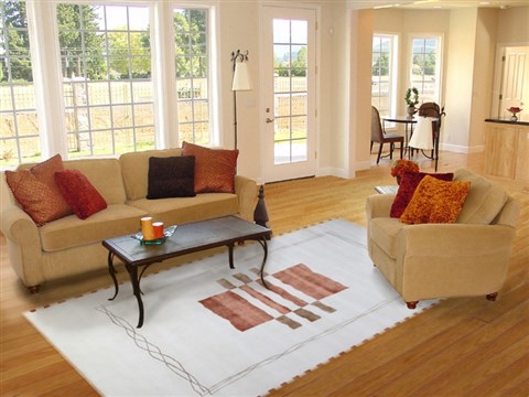 Modern White Hand Knotted 80 X 100  Area Rug 151-18365 Image 5