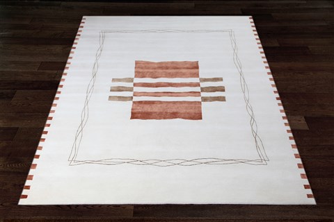 Modern White Hand Knotted 80 X 100  Area Rug 151-18365 Image 6