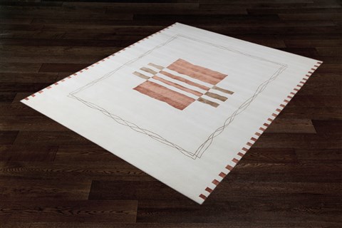 Modern White Hand Knotted 80 X 100  Area Rug 151-18365 Image 11