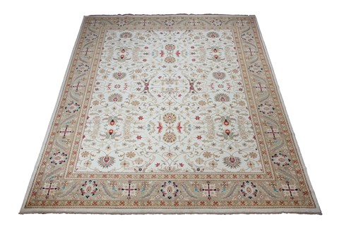 Ziegler White Hand Knotted 120 X 150  Area Rug 151-18376 Image 3