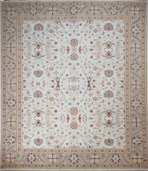 Ziegler White Hand Knotted 120 X 150  Area Rug 151-18376 Image 0
