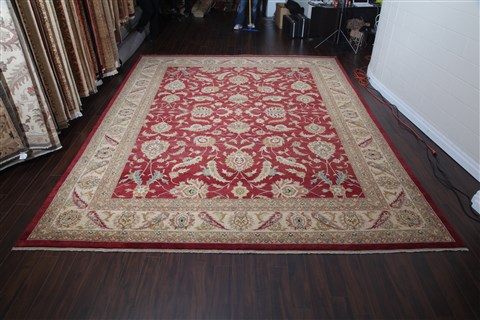 Jaipur Red Hand Knotted 120 X 150  Area Rug 151-18377 Image 3
