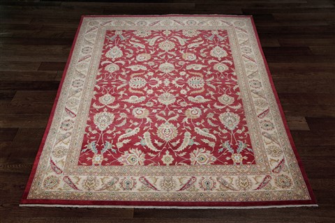Jaipur Red Hand Knotted 120 X 150  Area Rug 151-18377 Image 6