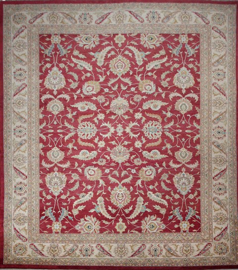 Jaipur Red Hand Knotted 120 X 150  Area Rug 151-18377 Image 0