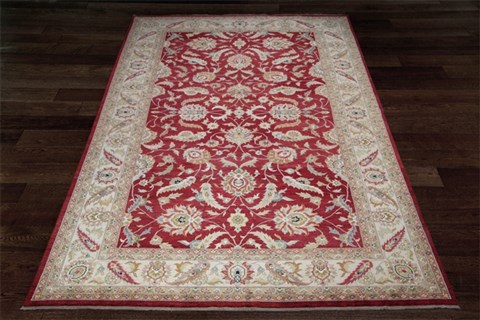 Jaipur Red Hand Knotted 100 X 160  Area Rug 151-18378 Image 3