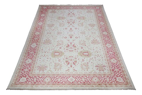 Oushak White Hand Knotted 100 X 160  Area Rug 151-18379 Image 4
