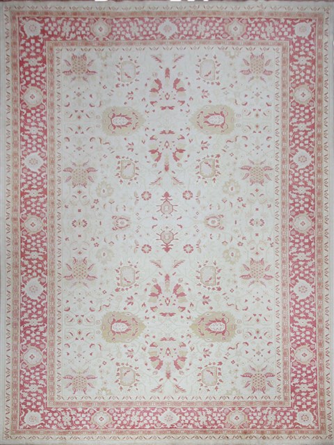 Oushak White Hand Knotted 100 X 160  Area Rug 151-18379 Image 0
