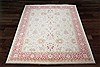 Oushak White Hand Knotted 100 X 140  Area Rug 151-18380 Thumb 4