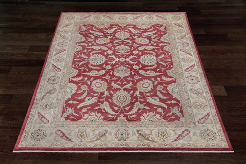 Jaipur Red Hand Knotted 90 X 120  Area Rug 151-18381 Image 5