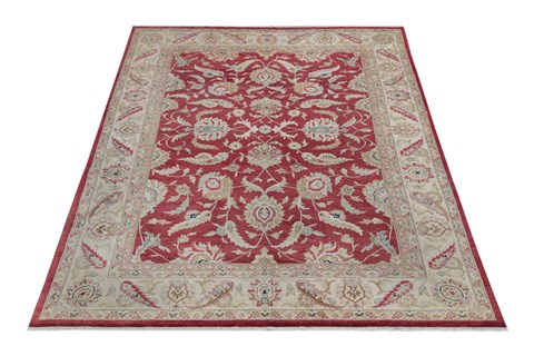 Jaipur Red Hand Knotted 90 X 120  Area Rug 151-18381 Image 7