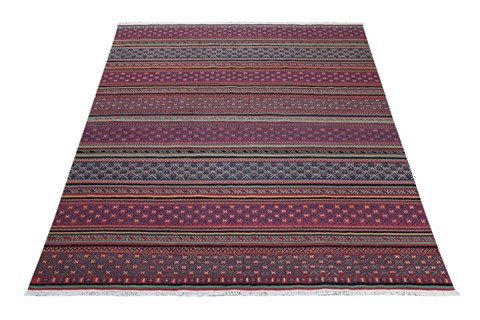 Gabbeh Multicolor Hand Knotted 80 X 100  Area Rug 151-18382 Image 7