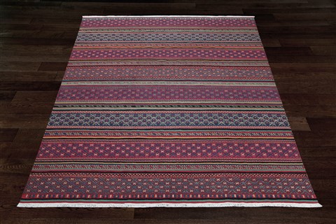 Gabbeh Multicolor Hand Knotted 80 X 100  Area Rug 151-18382 Image 10