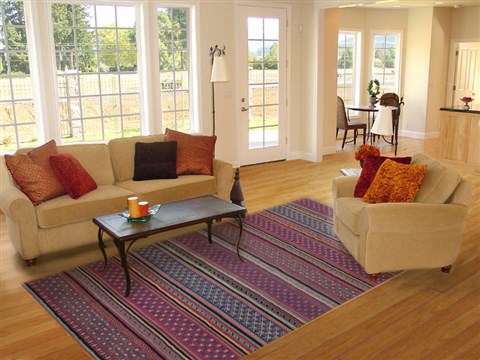 Gabbeh Multicolor Hand Knotted 80 X 100  Area Rug 151-18382 Image 5