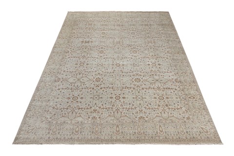 Haji Jalili White Square Hand Knotted 10 X 10  Area Rug 151-18385 Image 4