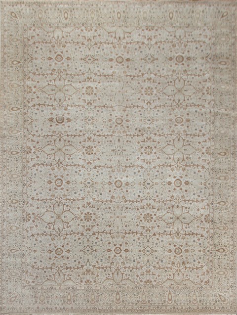 Haji Jalili White Square Hand Knotted 10 X 10  Area Rug 151-18385 Image 0