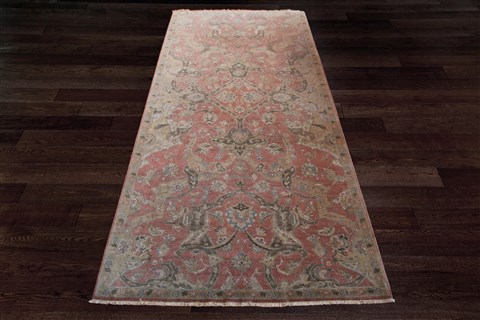 Modern Red Hand Knotted 68 X 159  Area Rug 151-18386 Image 1