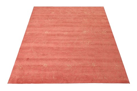 Indo-Nepal Red Hand Knotted 80 X 100  Area Rug 151-18390 Image 7