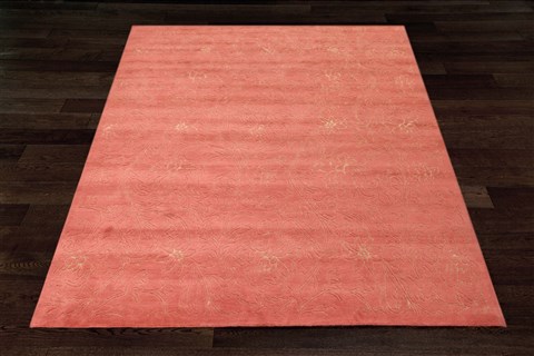 Indo-Nepal Red Hand Knotted 80 X 100  Area Rug 151-18390 Image 9