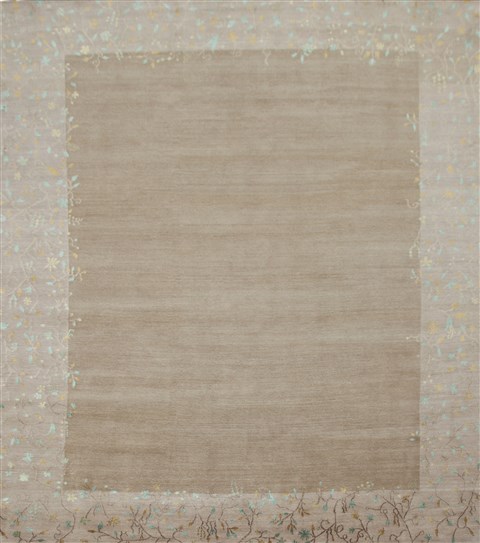 Indo-Nepal Brown Hand Knotted 80 X 100  Area Rug 151-18393 Image 0