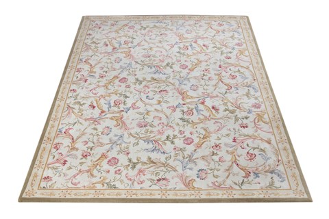 Sino-Persian White Hand Knotted 90 X 120  Area Rug 151-18397 Image 4