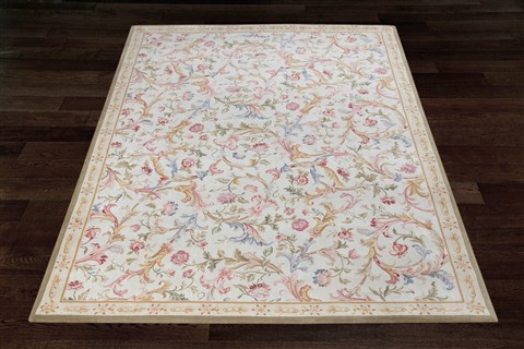 Sino-Persian White Hand Knotted 90 X 120  Area Rug 151-18397 Image 8