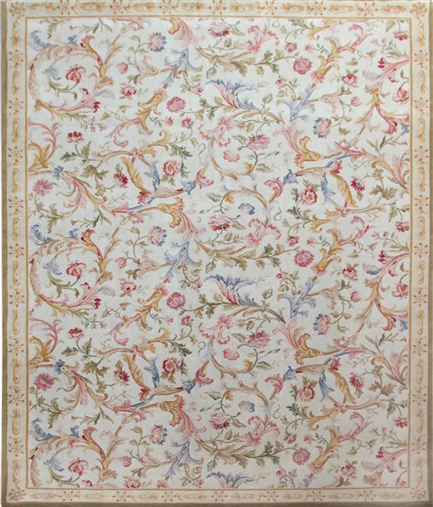 Sino-Persian White Hand Knotted 90 X 120  Area Rug 151-18397 Image 0