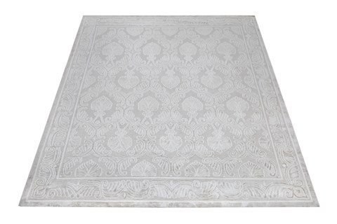 Indo-Nepal Grey Square Hand Knotted 10 X 10  Area Rug 151-18399 Image 1