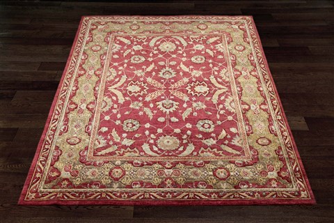 Indo-Nepal Red Hand Knotted 80 X 110  Area Rug 151-18400 Image 9