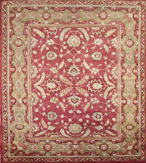 Indo-Nepal Red Hand Knotted 80 X 110  Area Rug 151-18400 Image 0