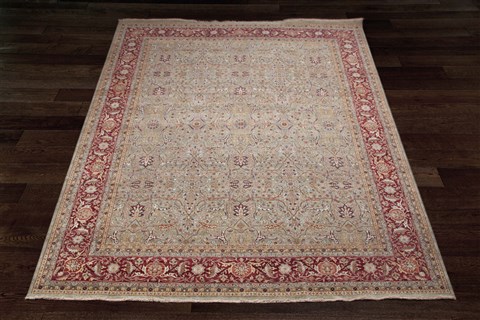 Haji Jalili White Hand Knotted 120 X 150  Area Rug 151-18401 Image 1