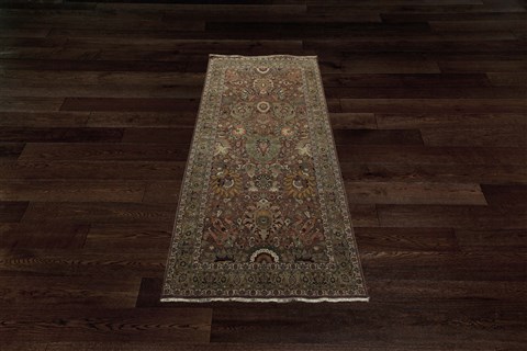 Haji Jalili Red Runner Hand Knotted 51 X 102  Area Rug 151-18402 Image 3